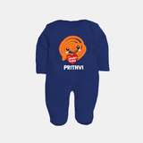 Jalebi Baby Delight Full body suit - NAVY BLUE - New Born (Chest 7.5")