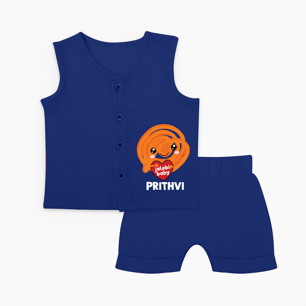 Jalebi Baby Delight Baby Jabla Set - NAVY BLUE - 0 - 3 Months Old (Chest 9.8")