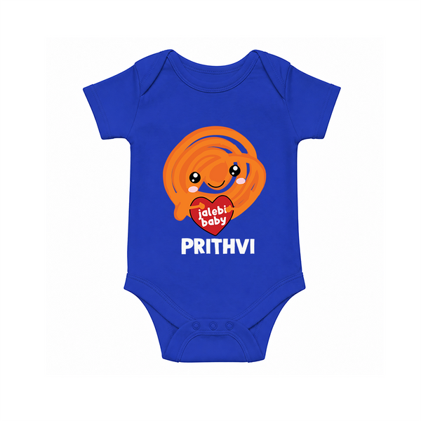 Jalebi Baby Delight Baby Romper - COBALT BLUE - New Born (Chest 14")