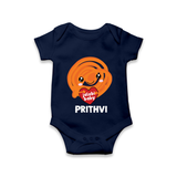 Jalebi Baby Delight Baby Romper - NAVY BLUE - New Born (Chest 14")