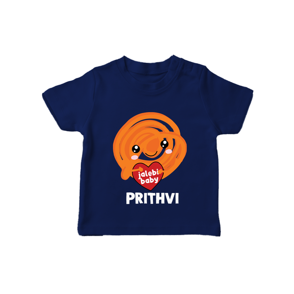Jalebi Baby Delight Tshirt - NAVY BLUE - 0-5 Months Old (Chest 17")