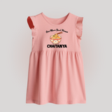Noodle Lover Baby Frock - BABY PINK - 0 - 3 Months Old (Chest 17")