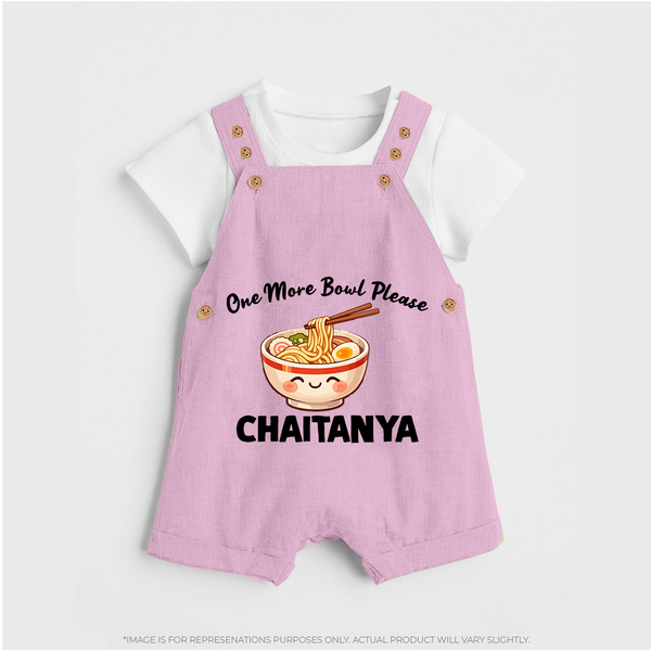 Noodle Lover Dungaree - BABY PINK - 0 - 5 Months Old (Chest 18")