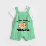 Noodle Lover Dungaree - GREEN - 0 - 5 Months Old (Chest 18")