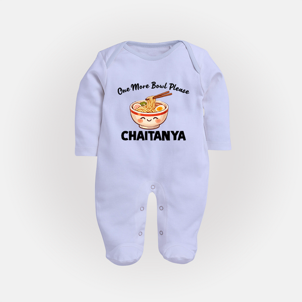 Noodle Lover Full body suit - BABY BLUE - New Born (Chest 7.5")