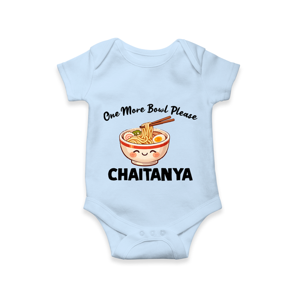 Noodle Lover Baby Romper - BABY BLUE - New Born (Chest 14")