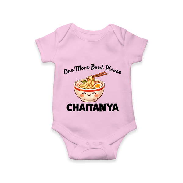 Noodle Lover Baby Romper - BABY PINK - New Born (Chest 14")