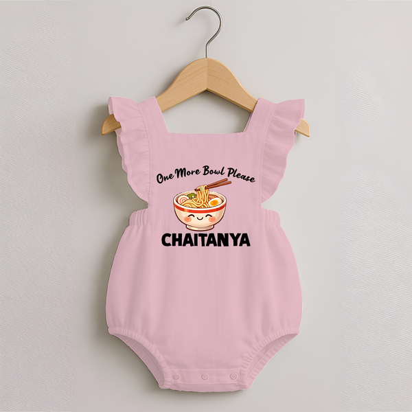 Noodle Lover Romper Frock - BABY PINK - 0 - 3 Months Old (Chest 19")