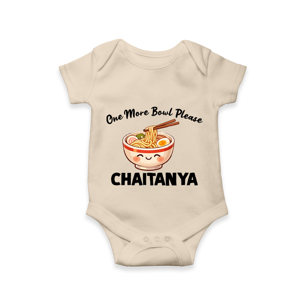 Noodle Lover Baby Romper - IVORY - New Born (Chest 14")