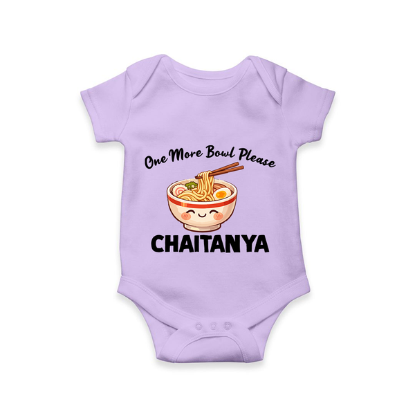 Noodle Lover Baby Romper - LILAC - New Born (Chest 14")