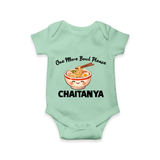 Noodle Lover Baby Romper - MINT GREEN - New Born (Chest 14")
