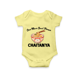 Noodle Lover Baby Romper - PASTEL YELLOW - New Born (Chest 14")