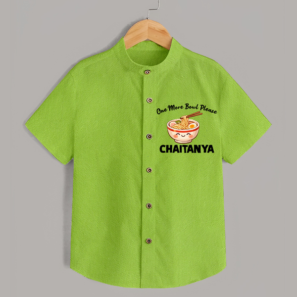 Noodle Lover Shirt - LIME GREEN - 0 - 6 Months Old (Chest 23")