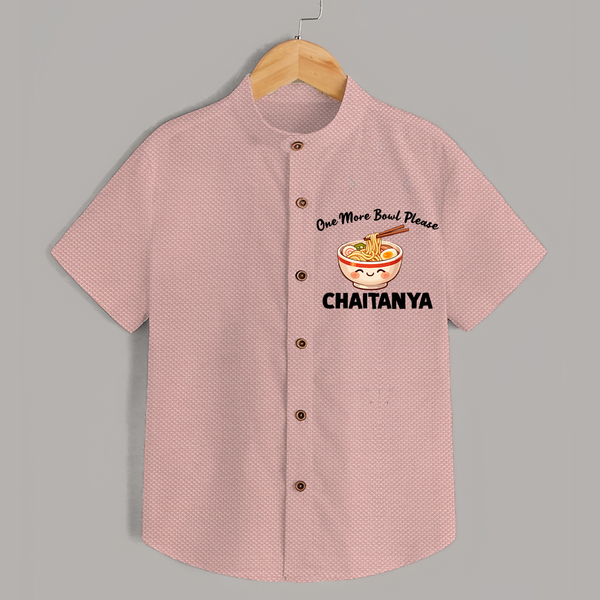 Noodle Lover Shirt - PEACH - 0 - 6 Months Old (Chest 23")