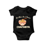 Noodle Lover Baby Romper - BLACK - New Born (Chest 14")