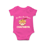 Noodle Lover Baby Romper - HOT PINK - New Born (Chest 14")
