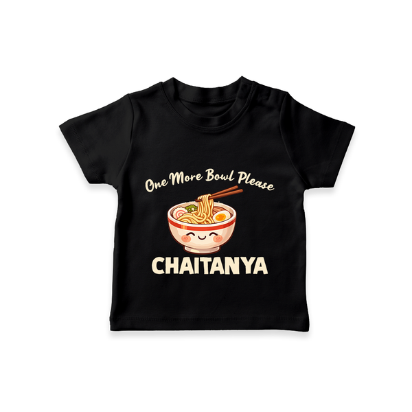 Noodle Lover Tshirt - BLACK - 0-5 Months Old (Chest 17")