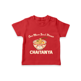 Noodle Lover Tshirt - RED - 0-5 Months Old (Chest 17")
