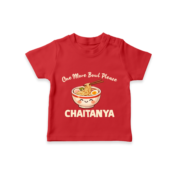 Noodle Lover Tshirt - RED - 0-5 Months Old (Chest 17")