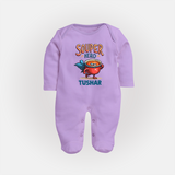 Souper Hero Full body suit - LILAC - New Born (Chest 7.5")