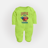 Souper Hero Full body suit - LIME GREEN - New Born (Chest 7.5")