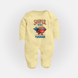 Souper Hero Full body suit - PASTEL YELLOW - New Born (Chest 7.5")