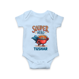 Souper Hero Baby Romper - BABY BLUE - New Born (Chest 14")