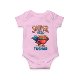 Souper Hero Baby Romper - BABY PINK - New Born (Chest 14")