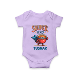 Souper Hero Baby Romper - LILAC - New Born (Chest 14")