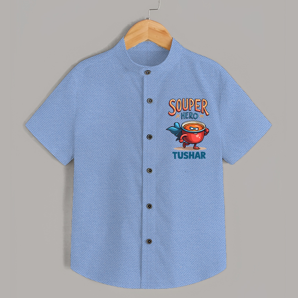 Souper Hero Shirt - SKY BLUE - 0 - 6 Months Old (Chest 23")