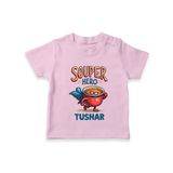 Souper Hero Tshirt - BABY PINK - 0-5 Months Old (Chest 17")