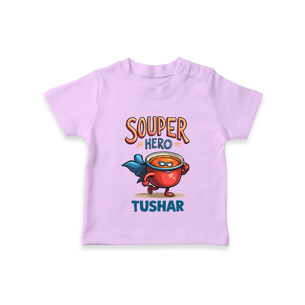 Souper Hero Tshirt - LILAC - 0-5 Months Old (Chest 17")
