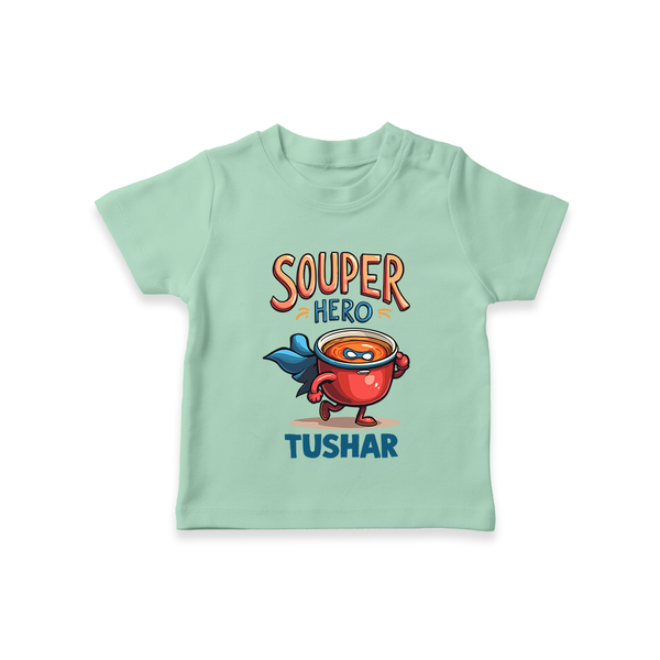 Souper Hero Tshirt - MINT GREEN - 0-5 Months Old (Chest 17")