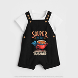 Souper Hero Dungaree - BLACK - 0 - 5 Months Old (Chest 18")