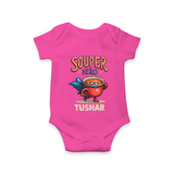 Souper Hero Baby Romper - HOT PINK - New Born (Chest 14")
