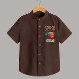 Souper Hero Shirt - CHOCOLATE BROWN - 0 - 6 Months Old (Chest 23")