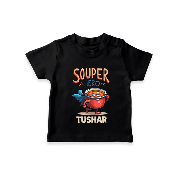 Souper Hero Tshirt - BLACK - 0-5 Months Old (Chest 17")
