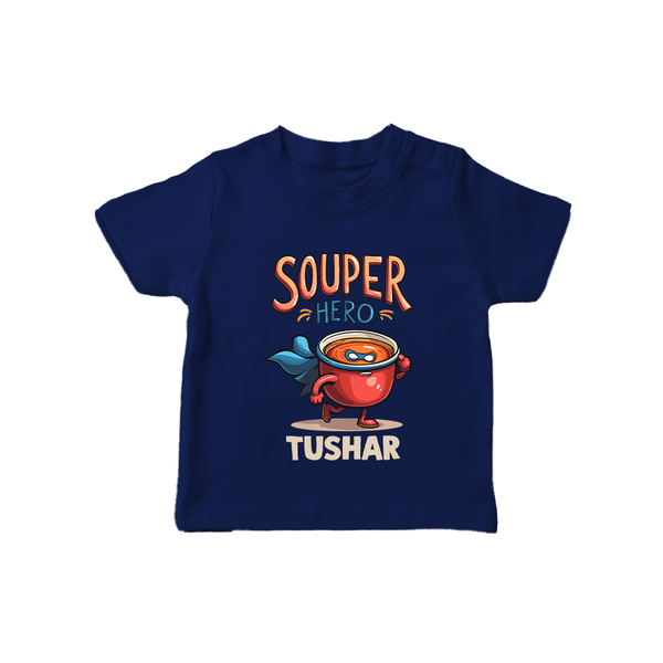 Souper Hero Tshirt - NAVY BLUE - 0-5 Months Old (Chest 17")