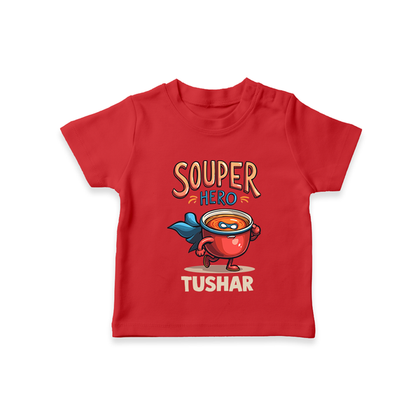 Souper Hero Tshirt - RED - 0-5 Months Old (Chest 17")
