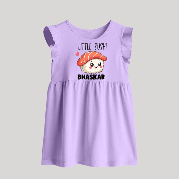 Little Sushi Lover Baby Frock - LILAC - 0 - 3 Months Old (Chest 17")