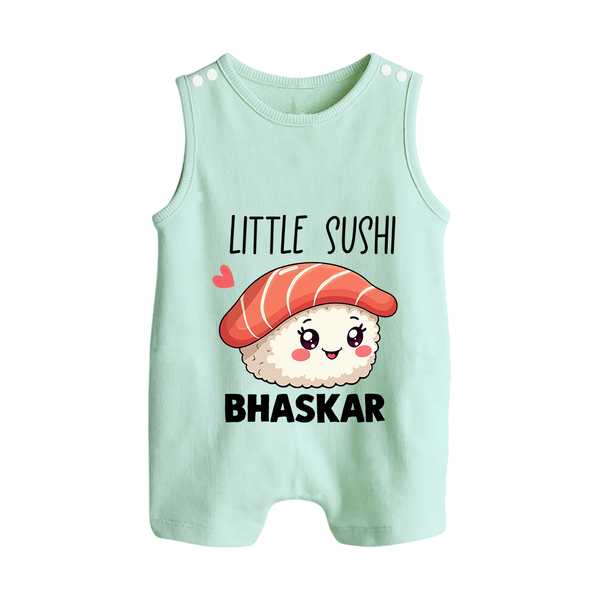 Little Sushi Lover Button Romper - MINT GREEN - New Born (Chest 18")