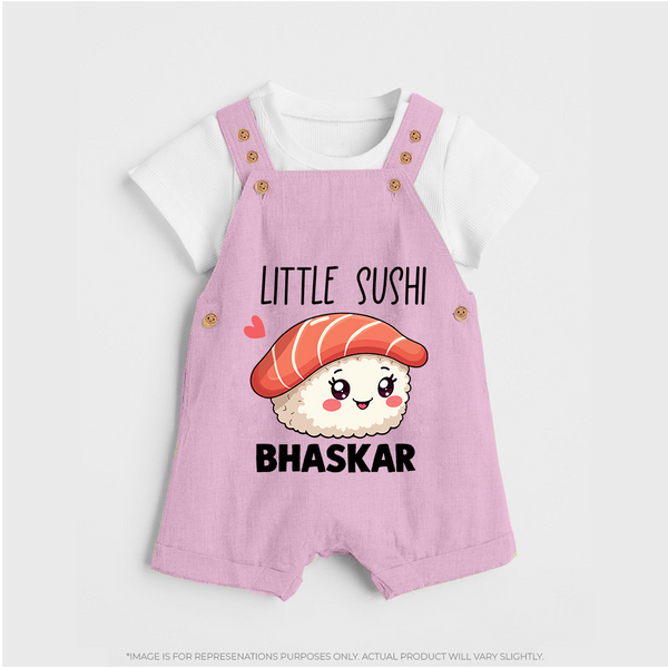 Little Sushi Lover Dungaree - BABY PINK - 0 - 5 Months Old (Chest 18")