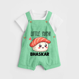 Little Sushi Lover Dungaree - GREEN - 0 - 5 Months Old (Chest 18")