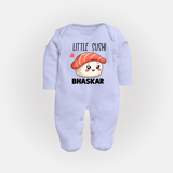Little Sushi Lover Full body suit - BABY BLUE - New Born (Chest 7.5")