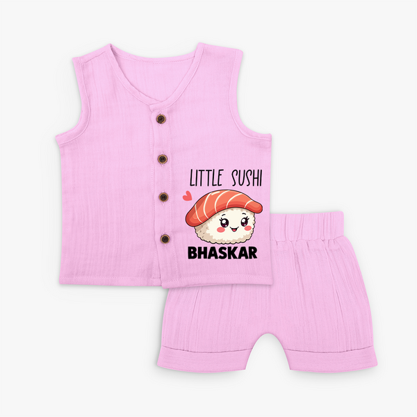 Little Sushi Lover Baby Jabla Set - BABY PINK - 0 - 3 Months Old (Chest 9.8")