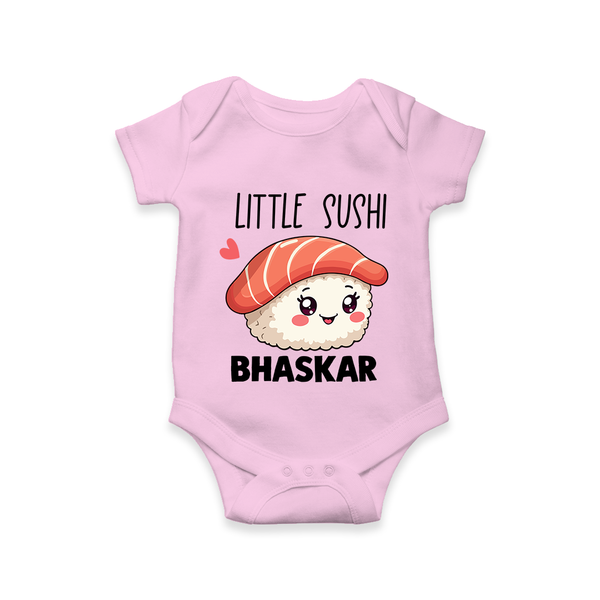 Little Sushi Lover Baby Romper - BABY PINK - New Born (Chest 14")