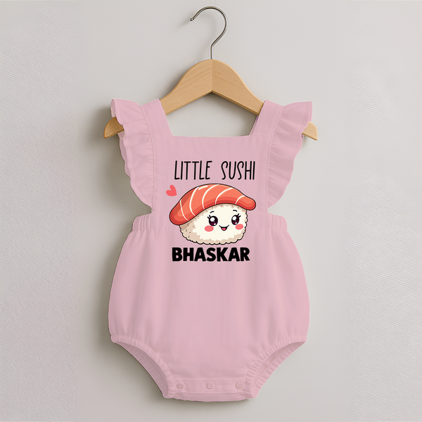 Little Sushi Lover Romper Frock - BABY PINK - 0 - 3 Months Old (Chest 19")