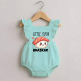 Little Sushi Lover Romper Frock - MINT GREEN - 0 - 3 Months Old (Chest 19")
