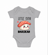 Little Sushi Lover Baby Romper - GREY - New Born (Chest 14")