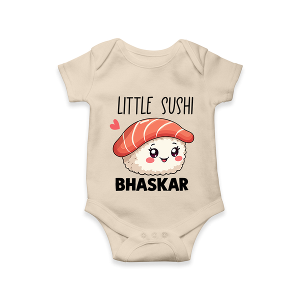 Little Sushi Lover Baby Romper - IVORY - New Born (Chest 14")